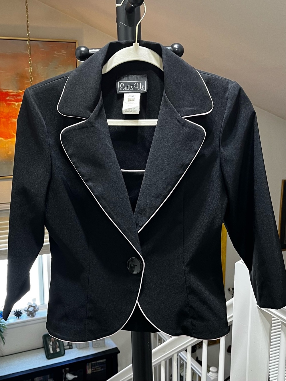 Vintage Suits Us Black 2 Piece Blazer Set Size 5/6